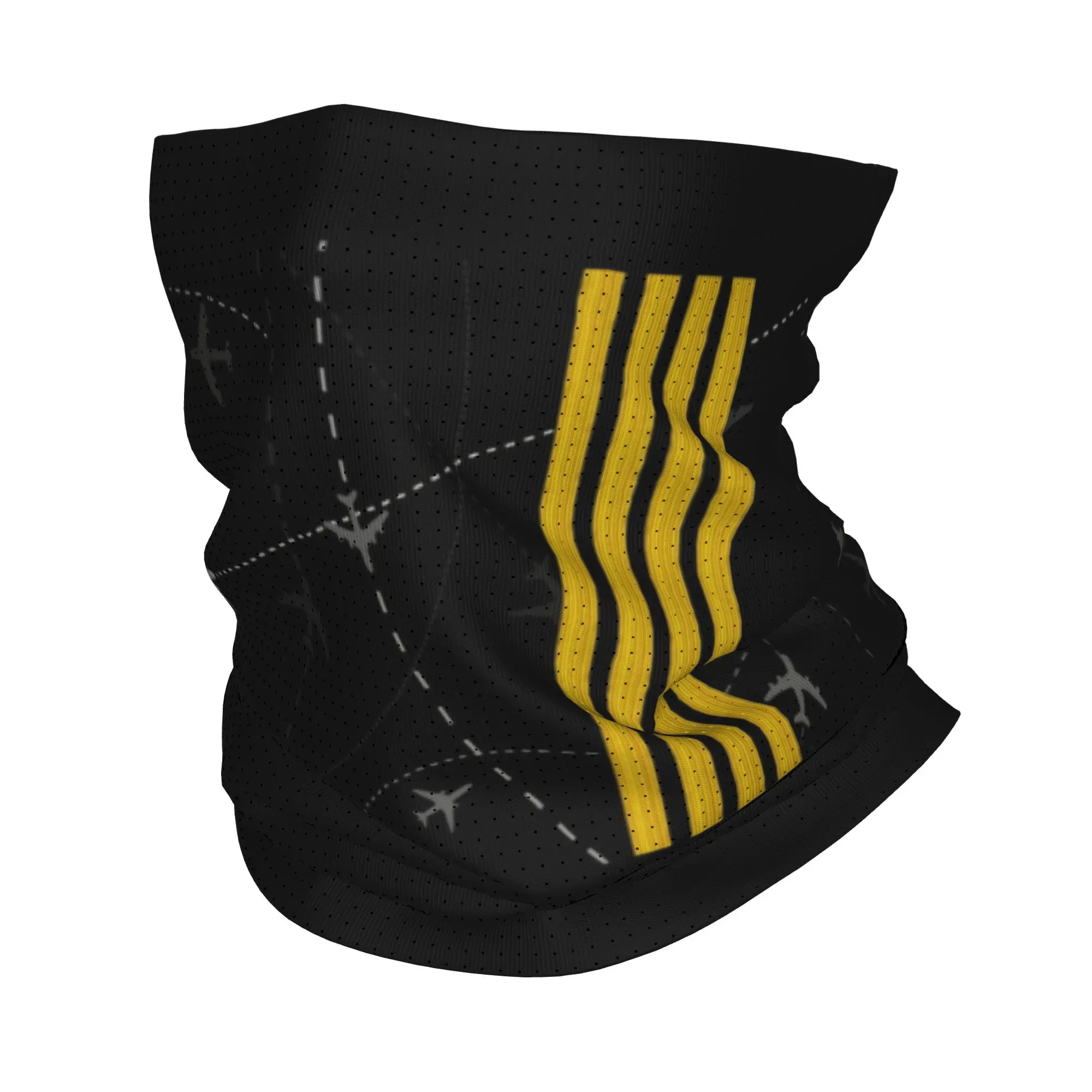 Airplane Flight Routes Captain Stripes Winter Headband Neck  Ski Running Tube Scarf Aviation Aviator Pilot Face Bandana Gaiter
