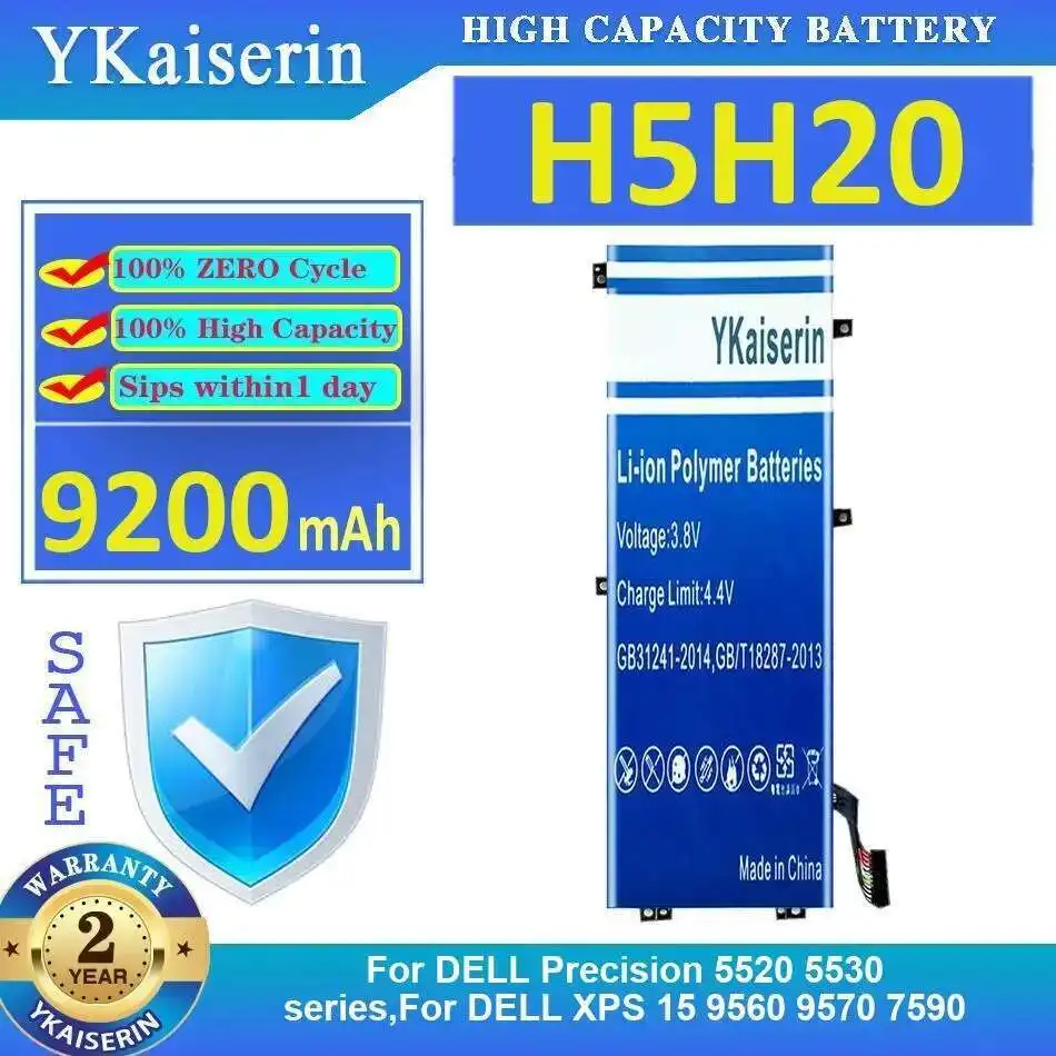 

Laptop Battery H5H20 9200Mah For Dell Precision 5520 5530 Xps 15 9560 9570 7590 Not 5510 9550