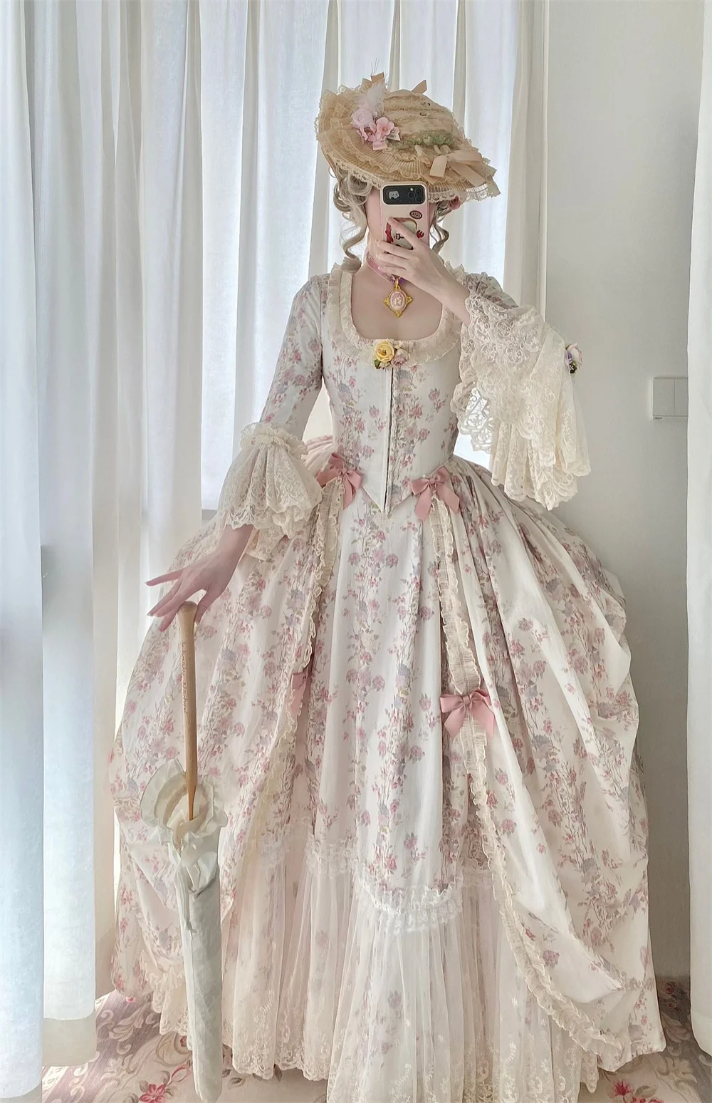 

Robe A La Francaise Rococo Dress 18th Century Victorian Lady Royal Court Queen Marie Antoinette Costume Duchess Dress Ball Gown