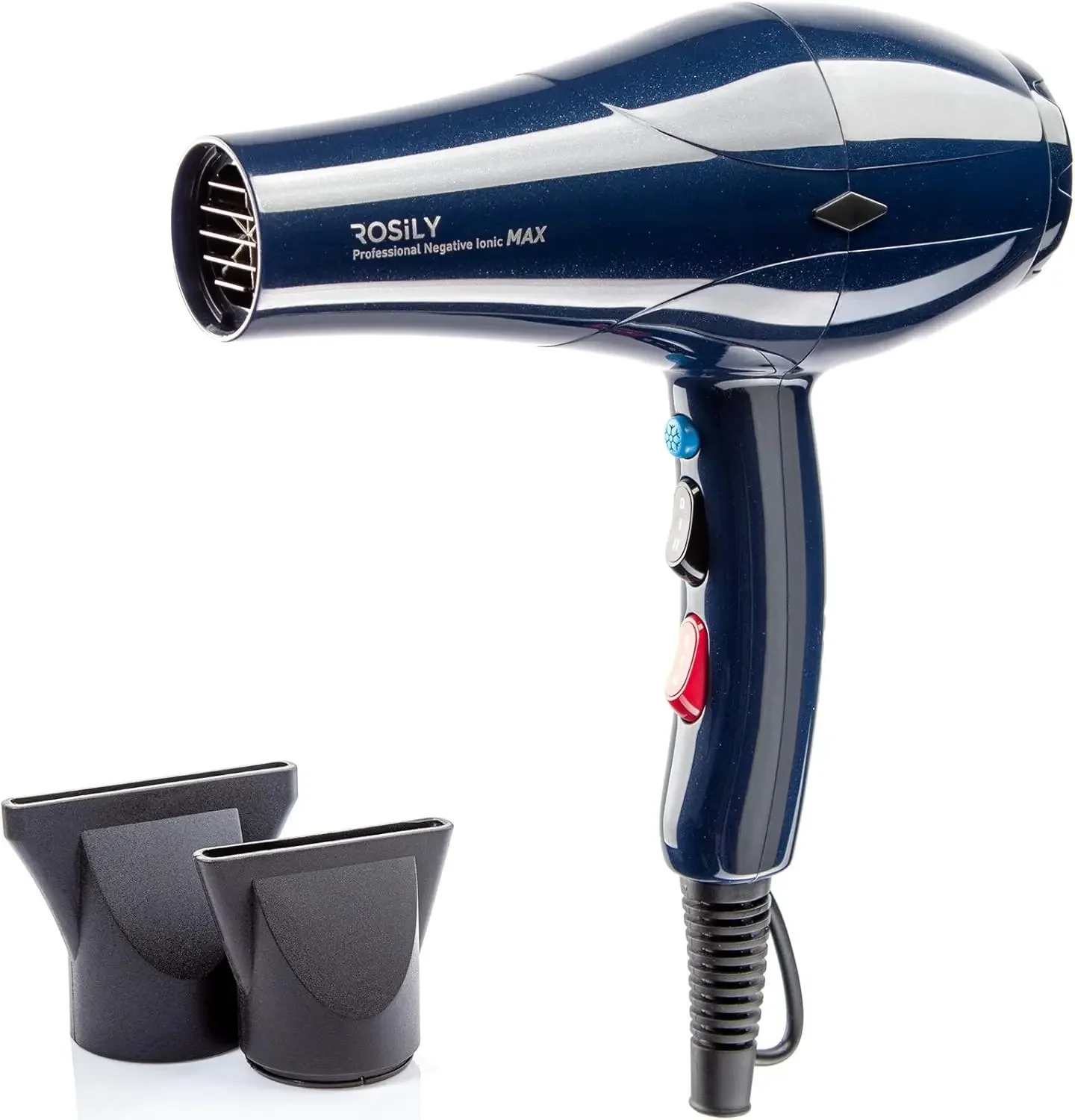 2200W Ionic Ceramic Hair Dryer | Fast Drying Salon Quality Blow Dryer with Nozzle Attachments for Smooth Shine and