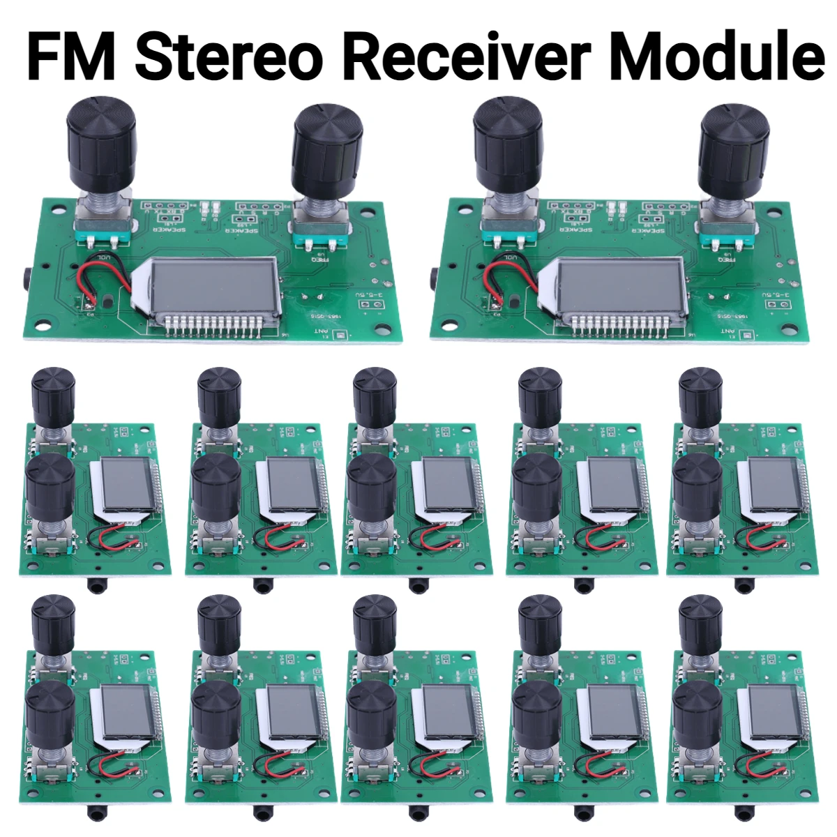 Digital FM Receiver Module with LCD Display 50Hz-18KHz DC 3-5V Frequency Modulation Stereo Receiving Module for Receive DSP PLL