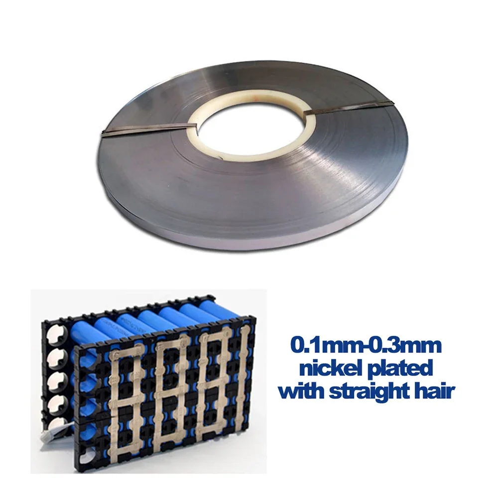 

1kg Thickness 0.1mm 0.12mm 0.15mm 0.2mm 0.25mm 0.3mm Nickel Plated Steel Strip 18650 Battery Nickel Sheet Spot Welding Machine