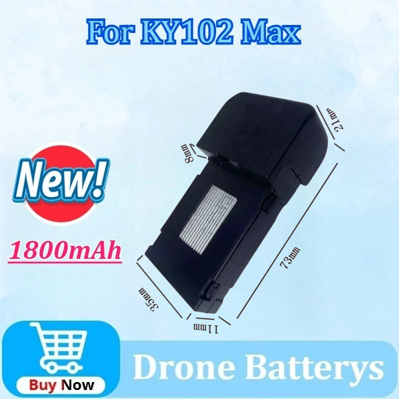 

Newly Upgraded KY102 Drone Battery 3.7V 1800mAh Battery for KY102 Max RC Plane High-Capacity Replacement Battery Accessory Parts