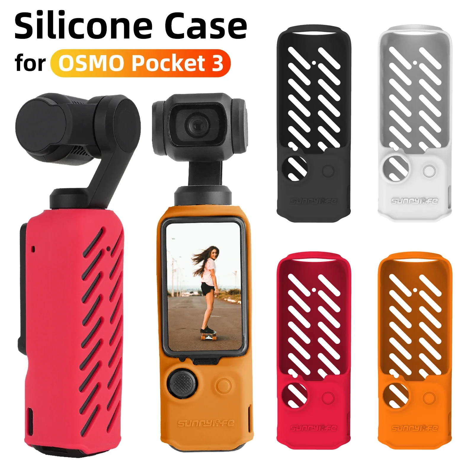 

Silicone Case for DJI OSMO Pocket 3 Bumper Protective Case Cover Anti-scratch Flexible Soft Silicone Shell Pocket3 Accessories