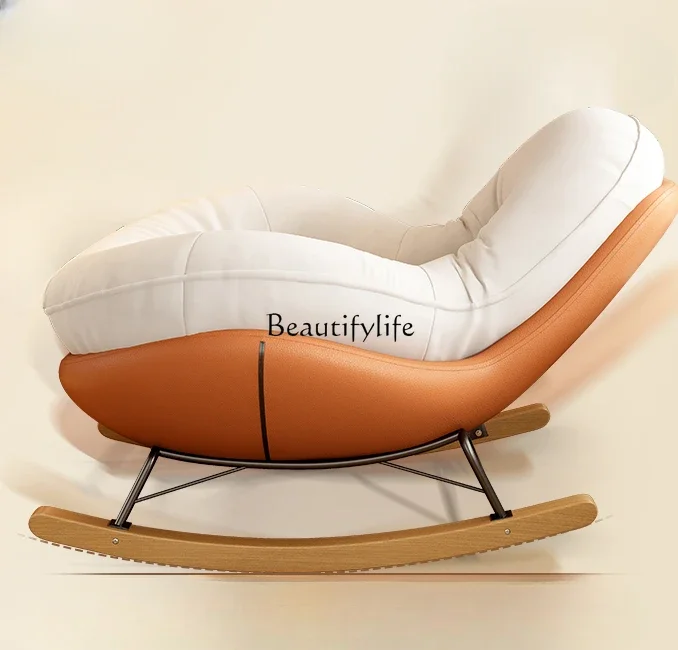 

LD33Rocking Chair Living Room Light Luxury Sofa Lazy Reclining Sleeping Recliner Balcony Home Leisure