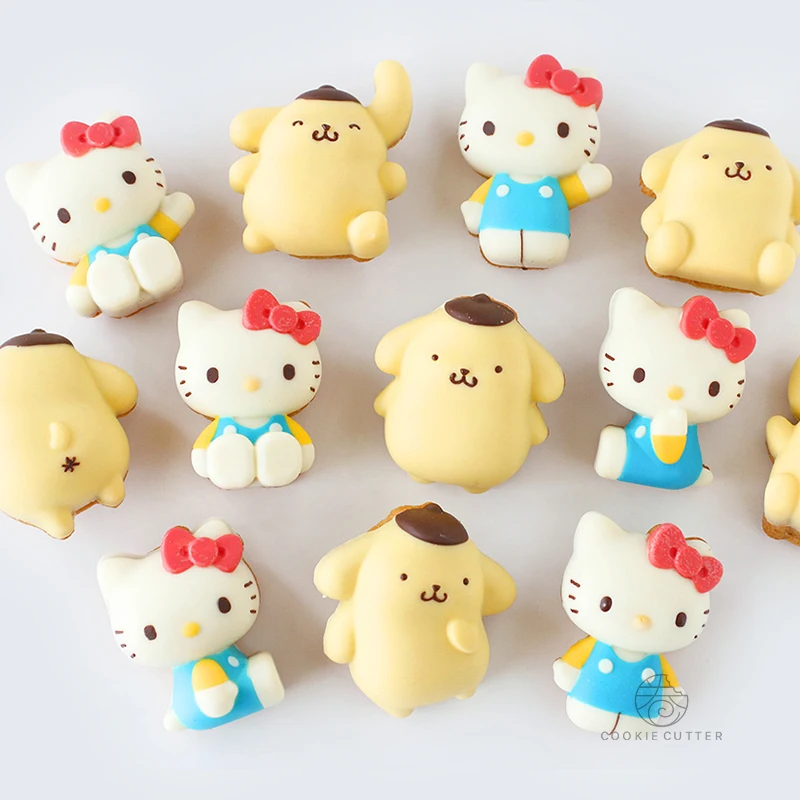 Sanrios Pompom Purin KT cat kawaii Anime Cartoon Silicone Cake Molds Baking Tools 3D Bread Pastry Mould Chocolate Mould DIY Tool