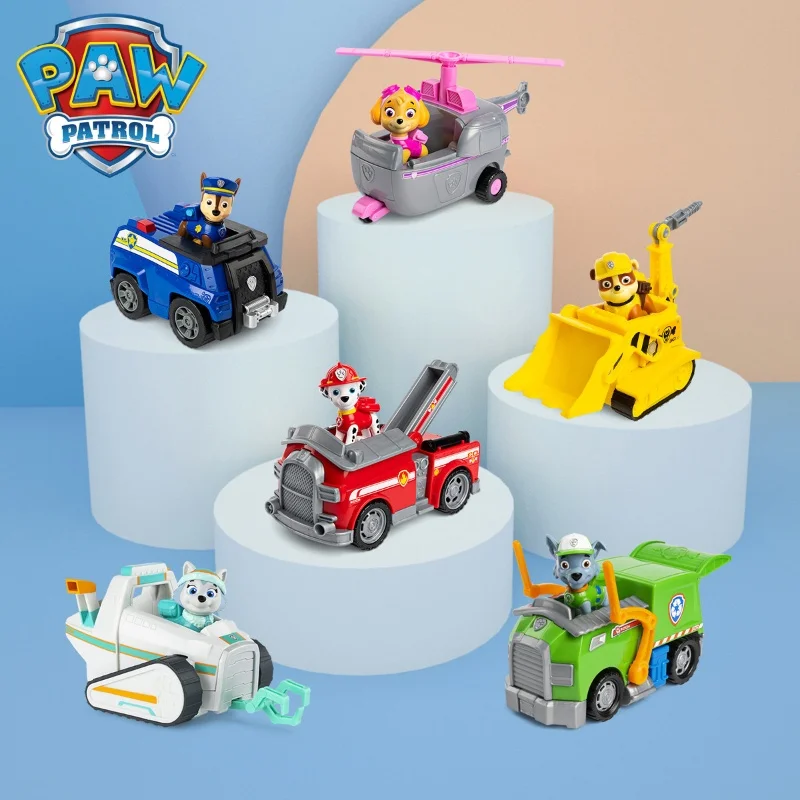 

Original Paw Patrol 10kinds Vehicle Car Tracker Chase Rex Zuma Action Figure Birthday Gift