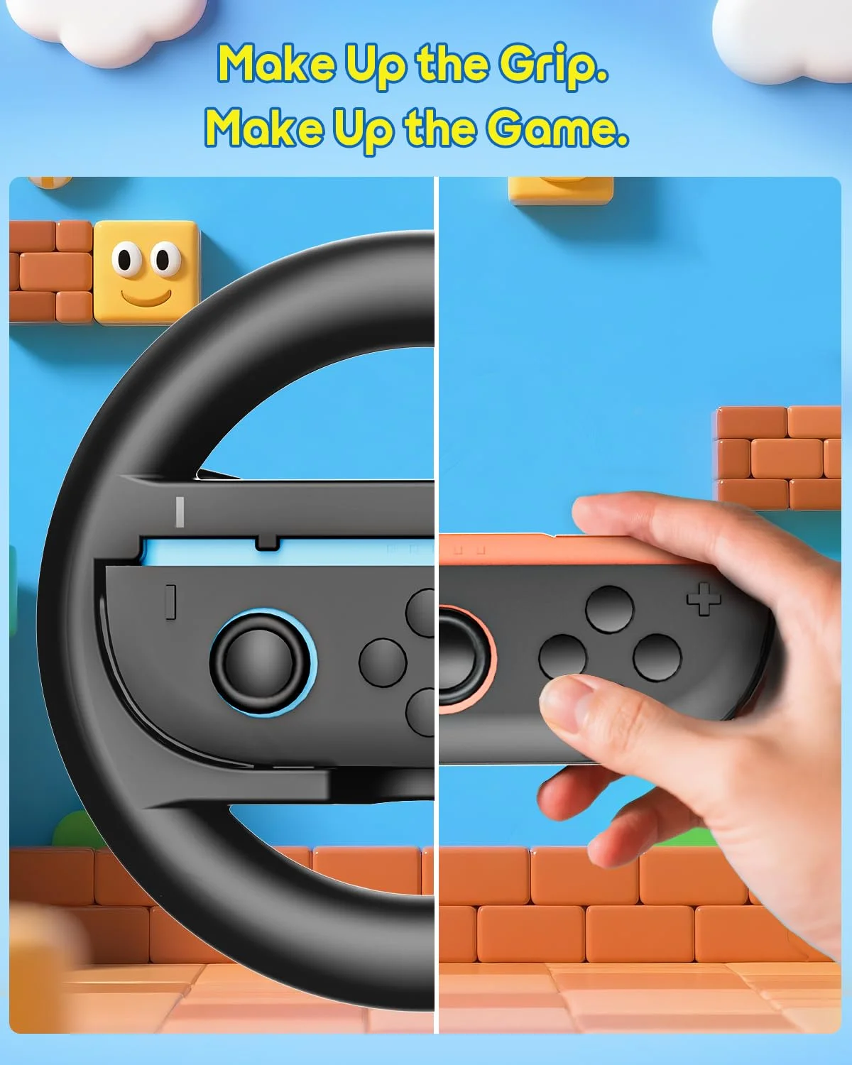 Volante para Switch Paquete de 2,2 Ruedas de juego de carreras para Switch 2, Accesorios de modo multijugador para Motion Racing GameTNS-3196