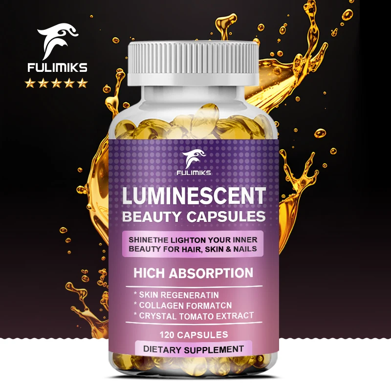 

Luminescent Beauty Capsules - Collagen Protein - for Hair Skin Nails Teeth Gums Joints, Gluten Free, Non-GMO