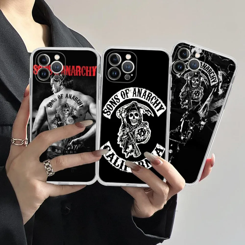 S-Sons of A-Anarchy TV Phone Case Silicone Soft for iphone 16 15 14 13 12 11 Pro Mini XS MAX Plus X Cover