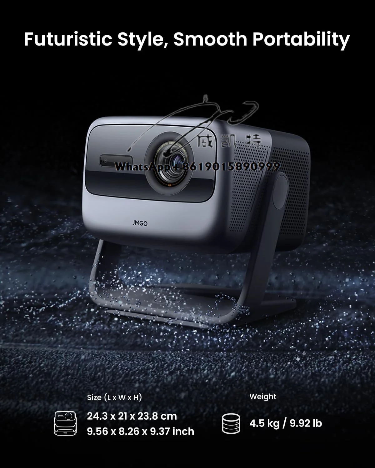 N1S 4K Native Laser Video Projector Full Color Smart Home Beamer with Triple Laser and Android 9 Operating System