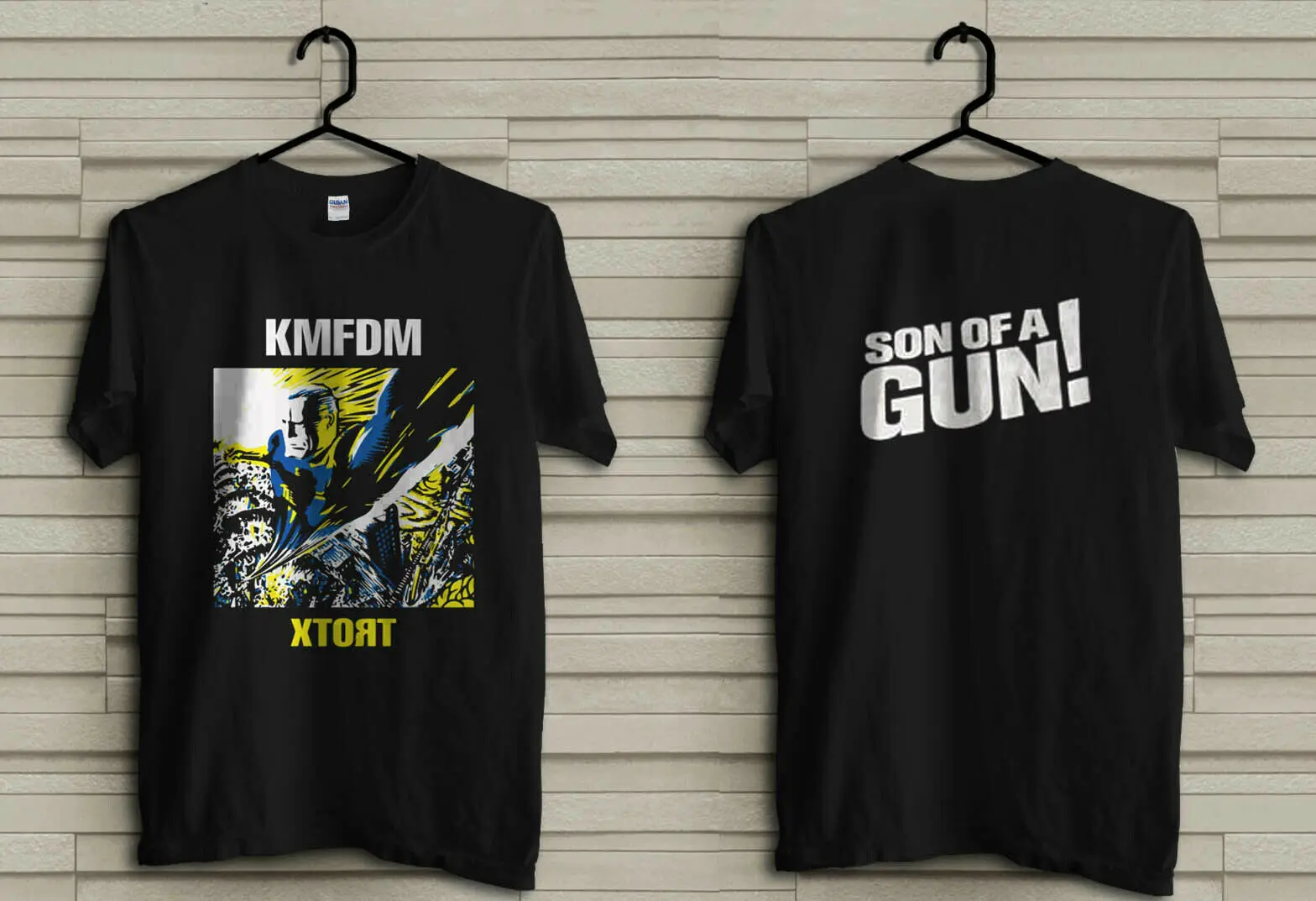 KMFDM-XTORT T-shirt impressa para homens, top de algodão puro