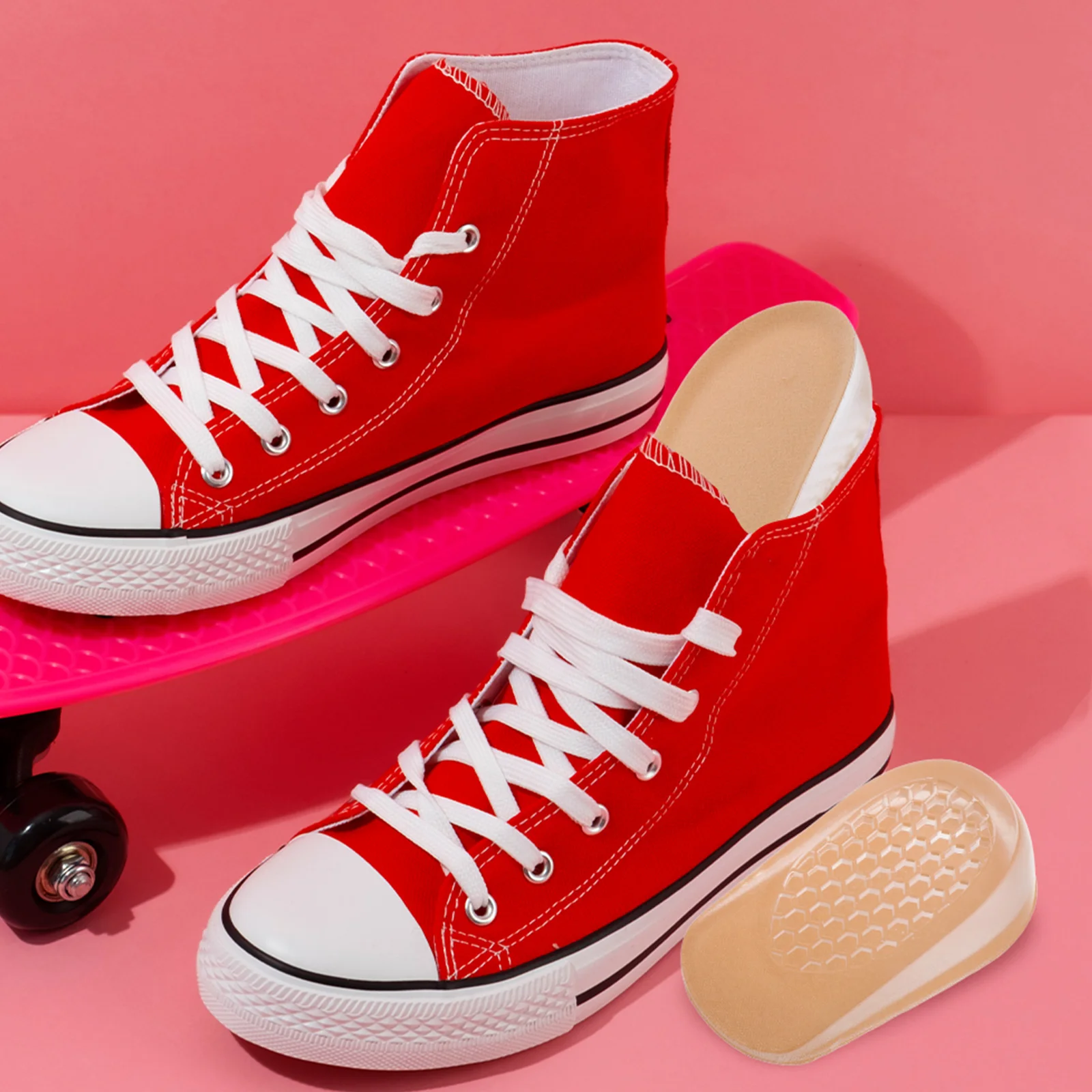 1 زوج غير مرئية الارتفاع زيادة النعال لينة سيليكون جل كعب رفع إدراج للرجال النساء حذاء الارتفاع الداعم مريحة تناسب #1