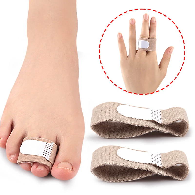 5Pieces Finger Foot Care Tools Supplies Toe Bandage Wraps Toe Separator Hammer Overlapping Hallux Valgus Corrector Straightener