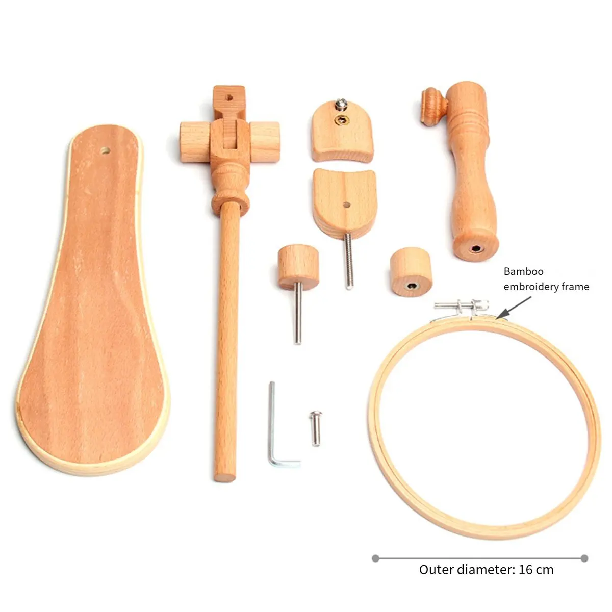 

Новые пяльцы для вышивания, регулируемая ручная подставка, универсальный держатель из бука, поворотный держатель для пялец, инструмент для вышивания