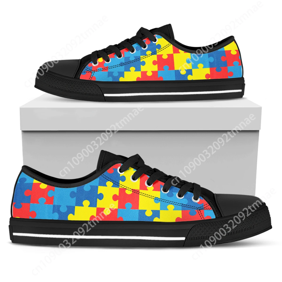 Autism Awareness Design Mens Womens Teenager Vulcanized Shoes Sneakers Youth Girl Comfort Flats Soft Low Top Latest Shoes Custom