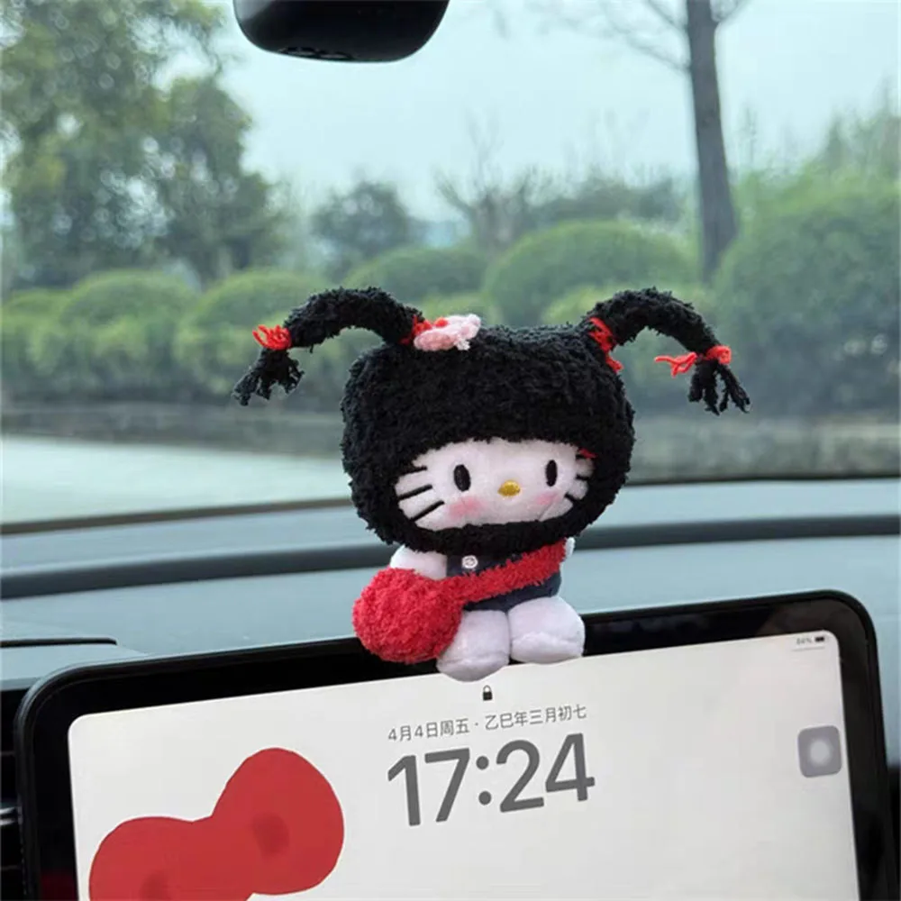 

Sanrio Hello Kitty плюшевая кукла брелок кулон мультфильм Kt Cat мягкие плюшевые брелок для ключей рюкзак кулон Decora аксессуары