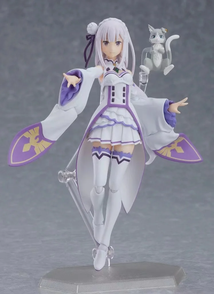 In Stock 100% Original Max Factory Figma#419 Re:Zero Emilia PVC Action Figures Collectible Model Toys Ornaments Desktop