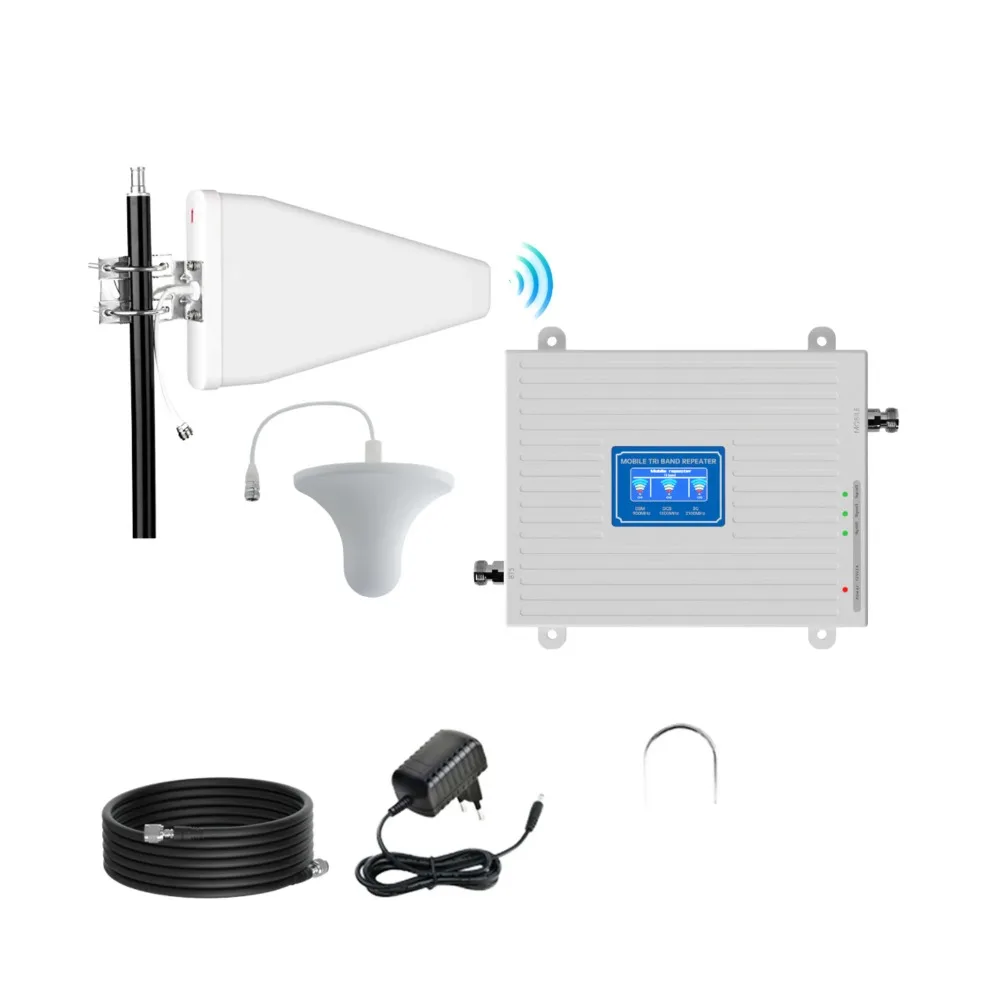 5G Cell Phone Signal Repeater Amplifier 2G 3G 4G Mobile Phone Booster Frequencies 900 1800 2100MHz Supports GSM LTE Networks