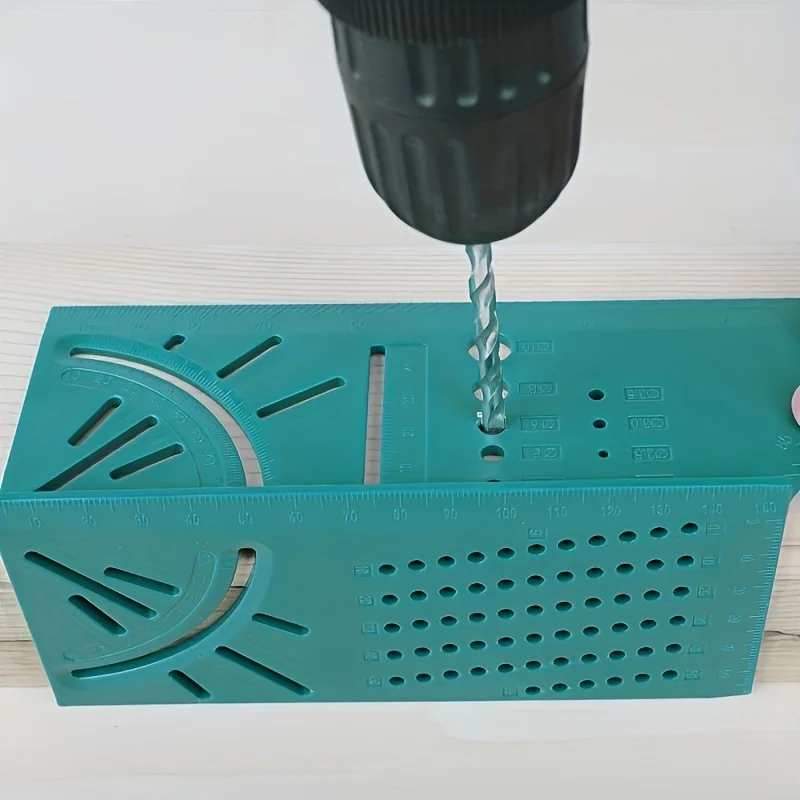1pc Woodworking 3d Mitre Angle Measuring Tools, Multi-functional 90 Degree Line Ruler, Perforated Positioning Ruler,measure Tool