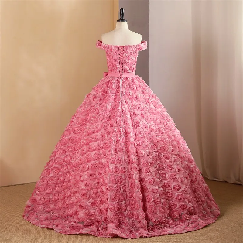 Sonhar-Vestidos de Quinceañera de flores dulces, vestido de baile elegante, fiesta de cumpleaños, graduación, vestido Formal, nuevo, 2024