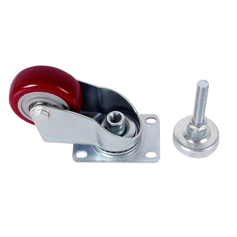 3Inch Caster With Foot Cup Horizontal Adjustment Support Frame Wheel Equipment Precision Instrument Universal Wheel