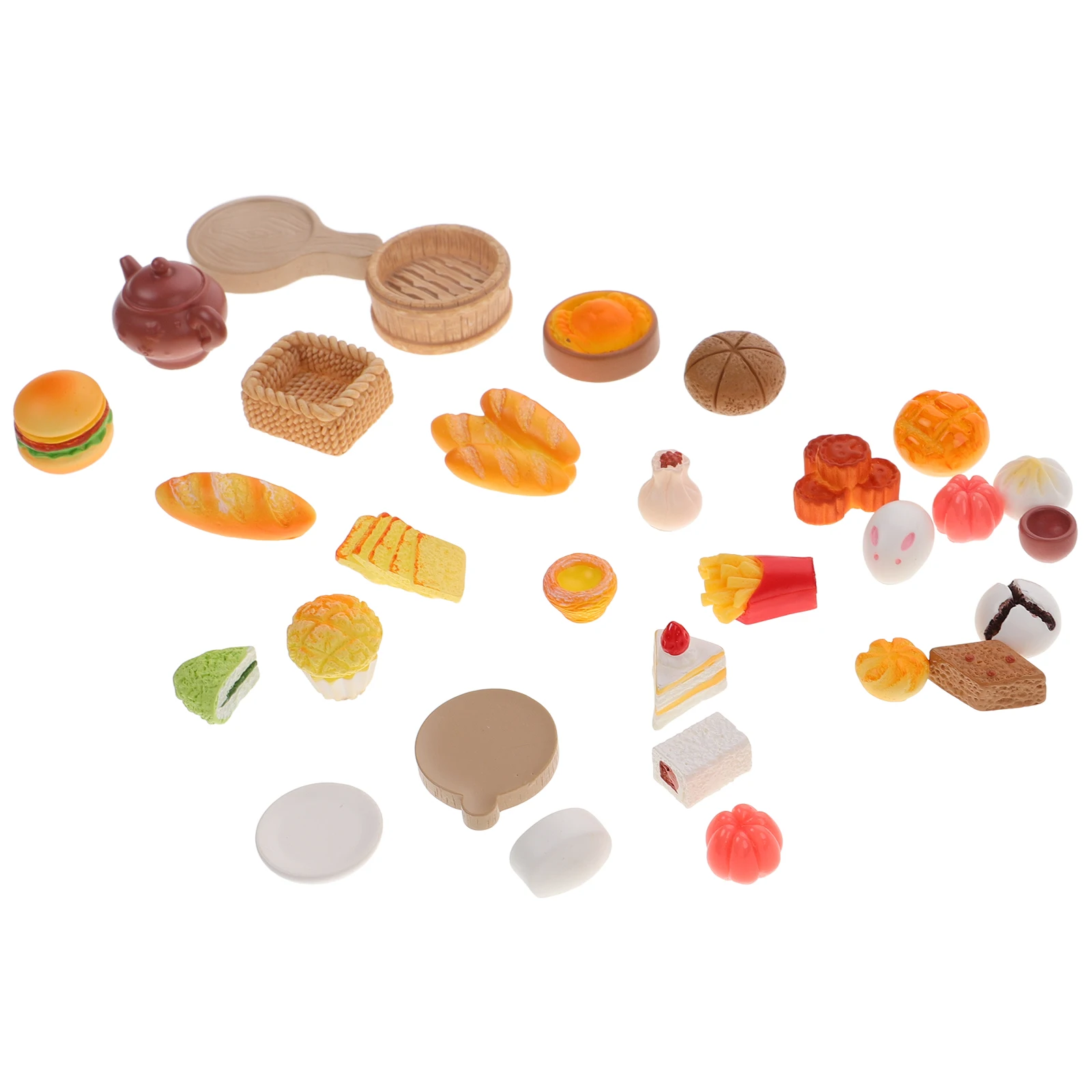 

30pcs Simulated Food Decorations Mini Kitchen Accessories House Ornaments Craft Resin DIY Toy Model Photography Props