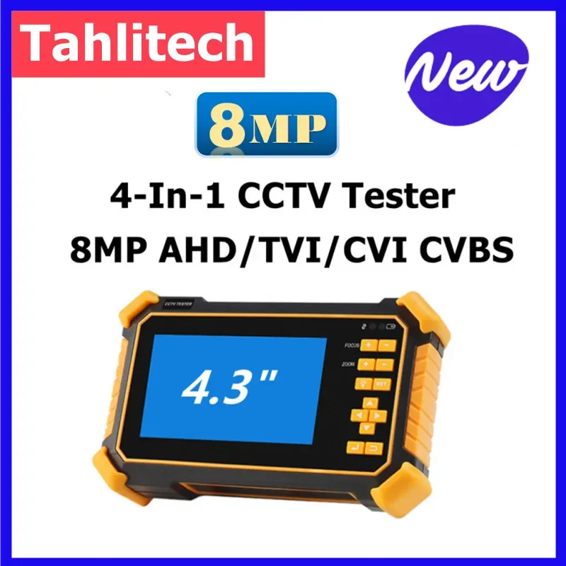 CCTV Tester 8MP AHD CVI TVI Video Surveillance Camera Monitor 4K Cftv Tester with HDMI VGA RS485 UTP Cable Tracker