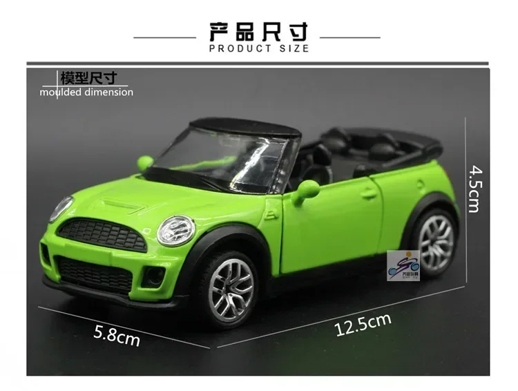 MINI coche deportivo Convertible BMW 1:32, modelo de coche de aleación, versión con sonido y luz, modelo de simulación, juguete, regalo para niños