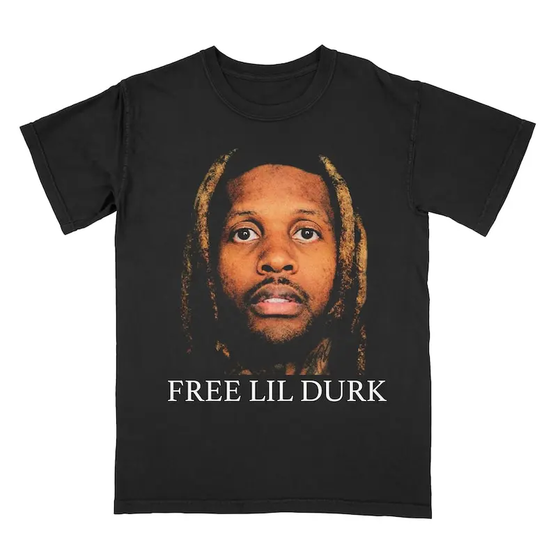 Free Lil Durk Graphic Tee, Mug Shot Rap Shirt, Rare Drill Vintage Hip Hop Streetwear T-Shirt – Long Sleeves and Sweatshirts Avai