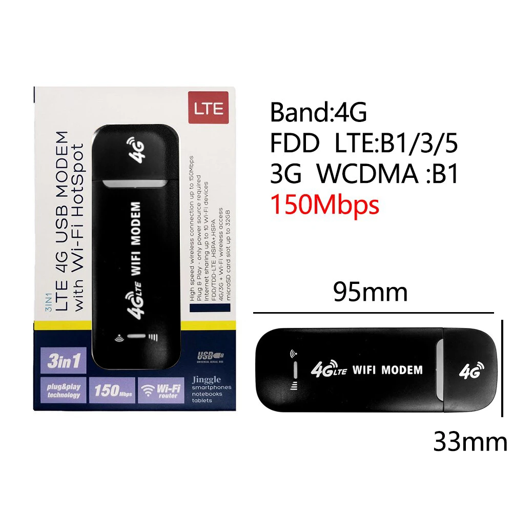 ポケット付きポータブルWi-Fiルーター 4G LTE 150Mbps