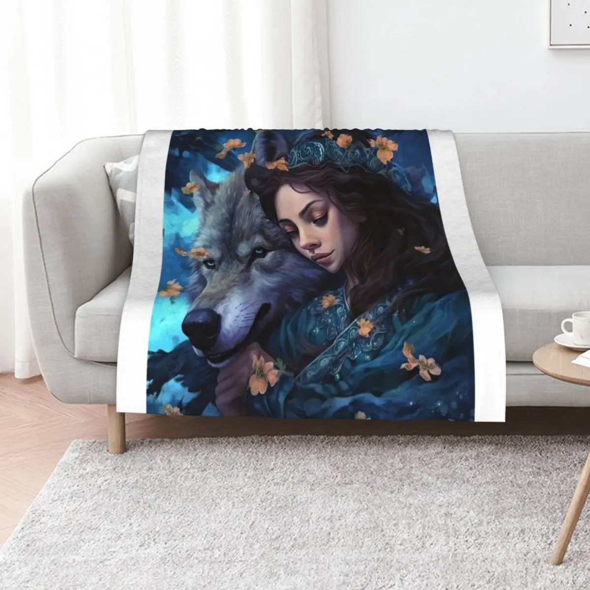 SheWolfDaughter Twilight Style wolf daughter Throw Blanket Hair Blankets For Sofas Sofas Weighted blankets and throws Blankets