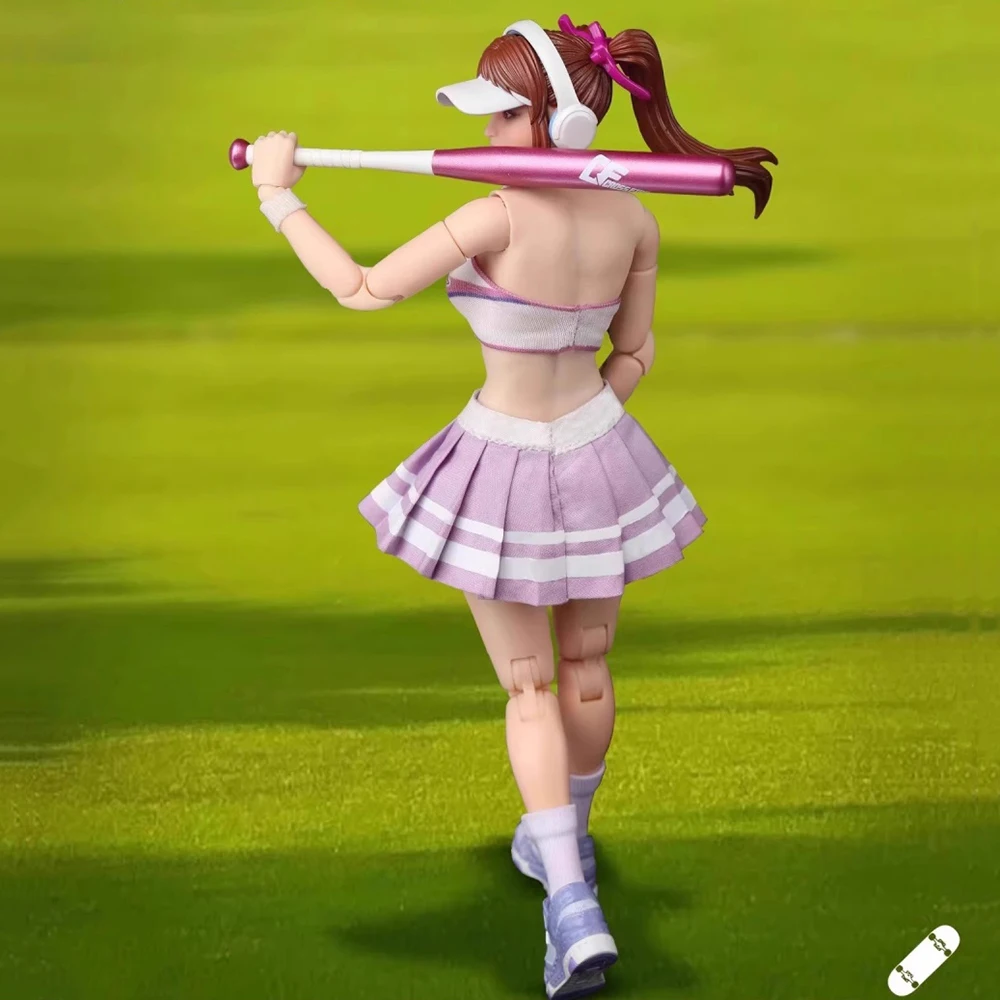 

In Stock CRAZY FIGURE LT005 1/12 Scale Sporty Girl Action Figure Set with Tennis Racket And Skateboard 6 Inch Full Figure