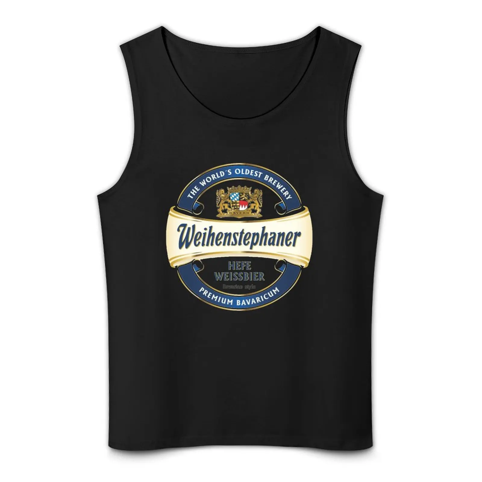 Weihenstephaner เสื้อแขนกุดถังเบียร์, เสื้อแขนกุดใส่ฤดูร้อนเสื้อยืดผ้าฝ้ายสำหรับผู้ชาย