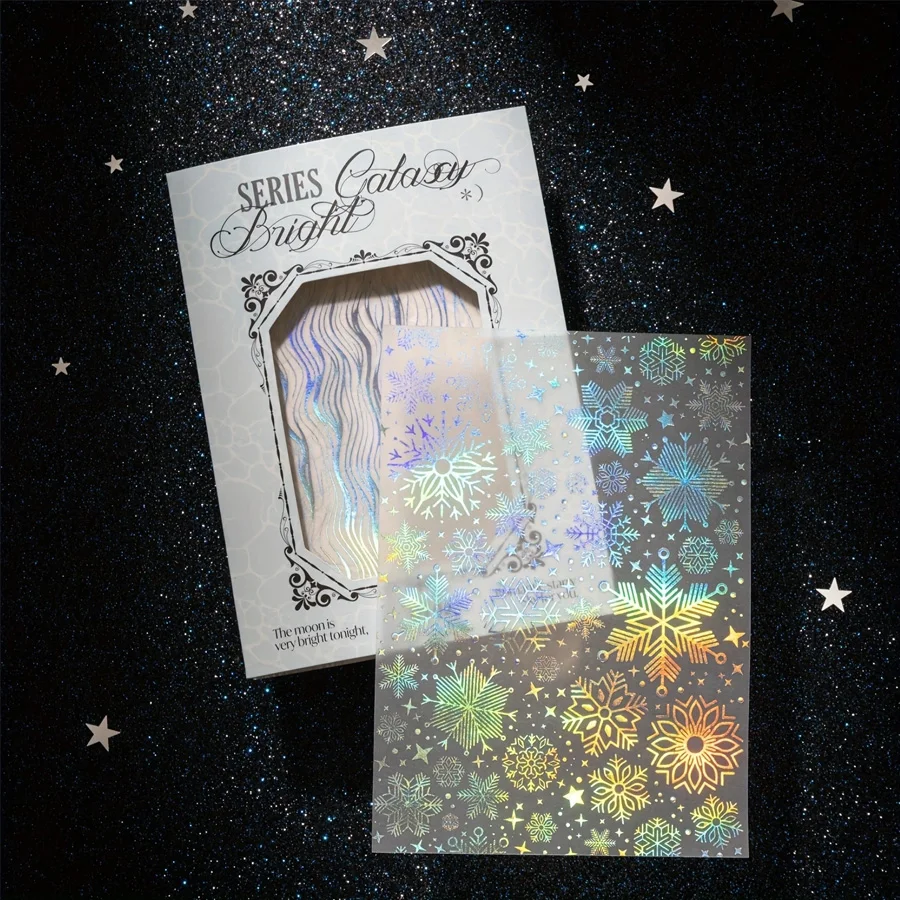 Star River Brilliant Series Hot Silver Material Paper Album Diary Stickers Handmade Decoration Scrap Book Supplies