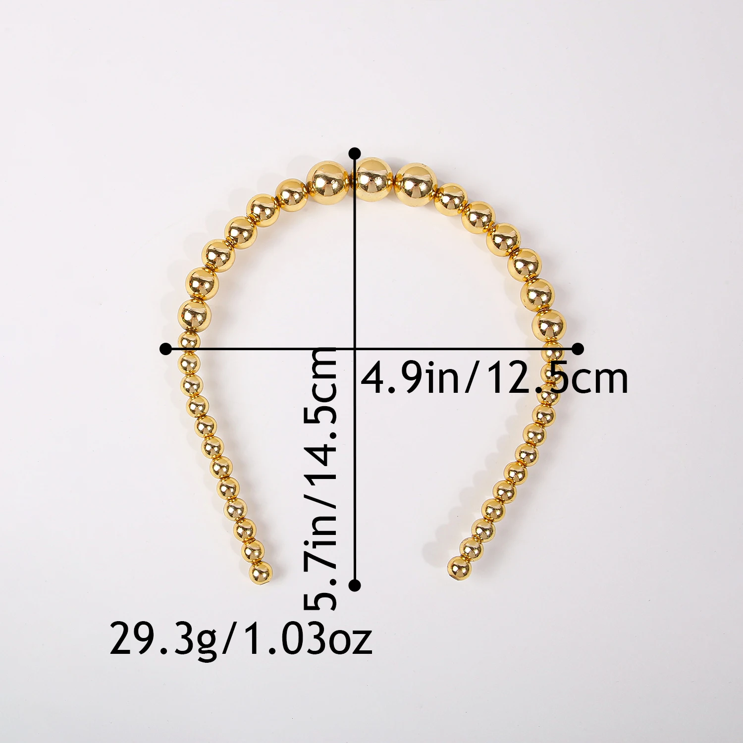 2pcs Gold Silver Imitation Pearl Beaded Hair Band For Girls Light Luxury Style Simplicity Party Hair Accessories For Kids Women