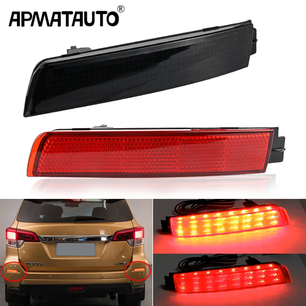 

Red Lens Rear Bumper Reflector Lamp LED Tail Brake Light for Nissan for Infiniti FX35 FX37 FX50 QX70 Base QX70 Sport