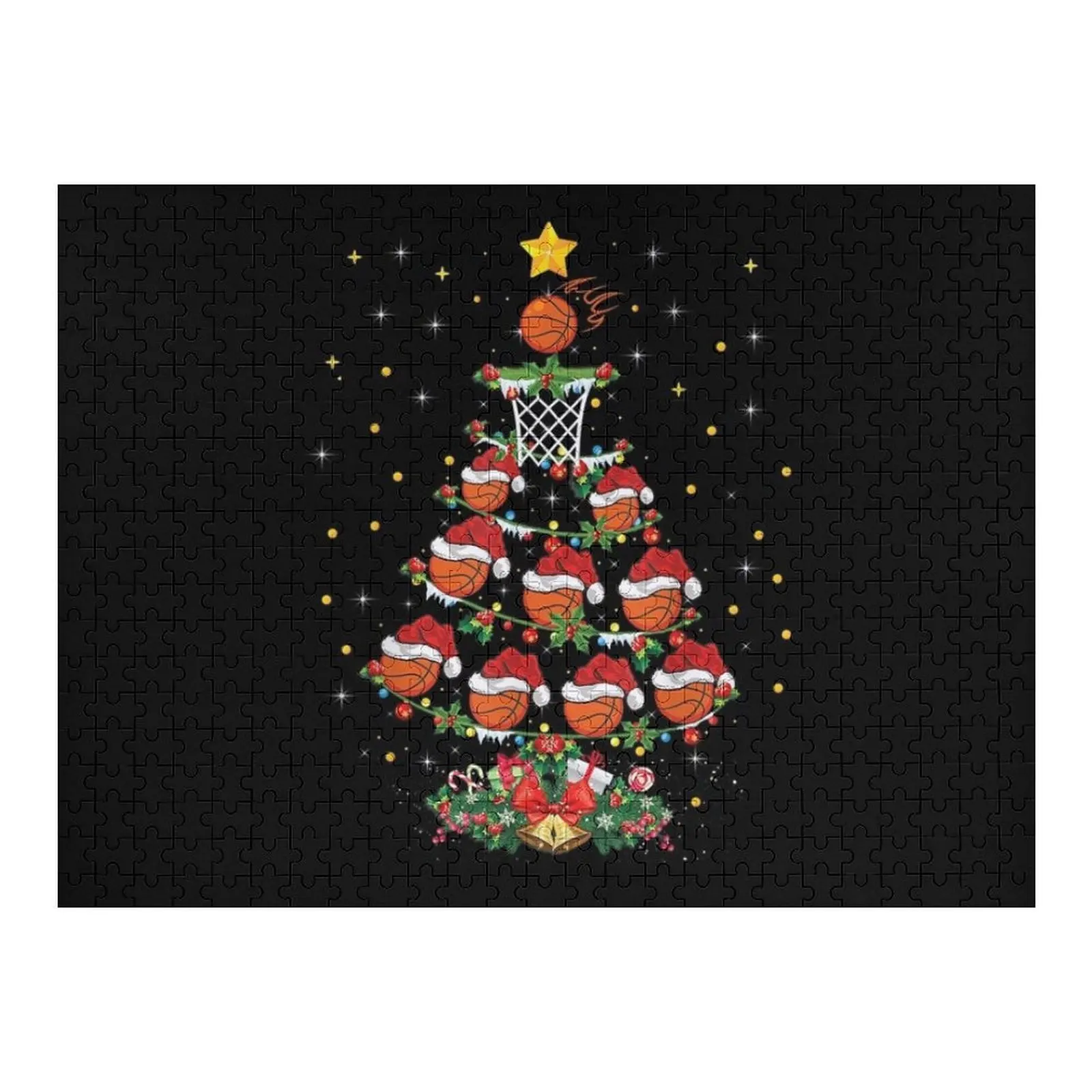 

Basketball Christmas Tree Jigsaw Puzzle Personalized Gift Ideas Wood Animals Diorama Accessories Custom Wooden Name Puzzle