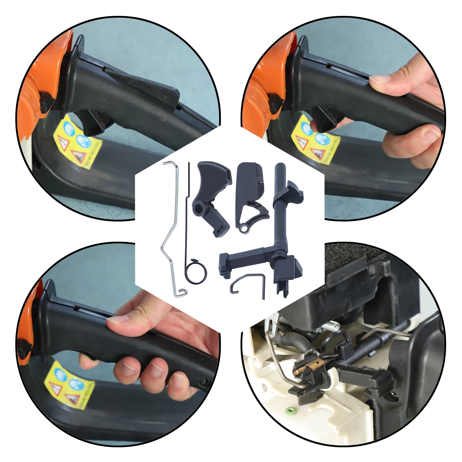 Zestaw sprężyn spustowych dławika przepustnicy z wałkiem spustowym pasuje do STIHL 017 018 MS 170 180 części zamienne do piły łańcuchowej części narzędzie ogrodowe