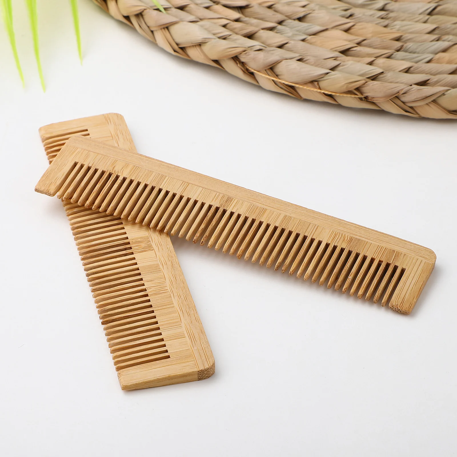 

5Pcs Wooden Bamboo Hair Combs Handmade Anti-Static Fine Tooth Wood Comb Detangler Men Women Beard Massage Hair Comb