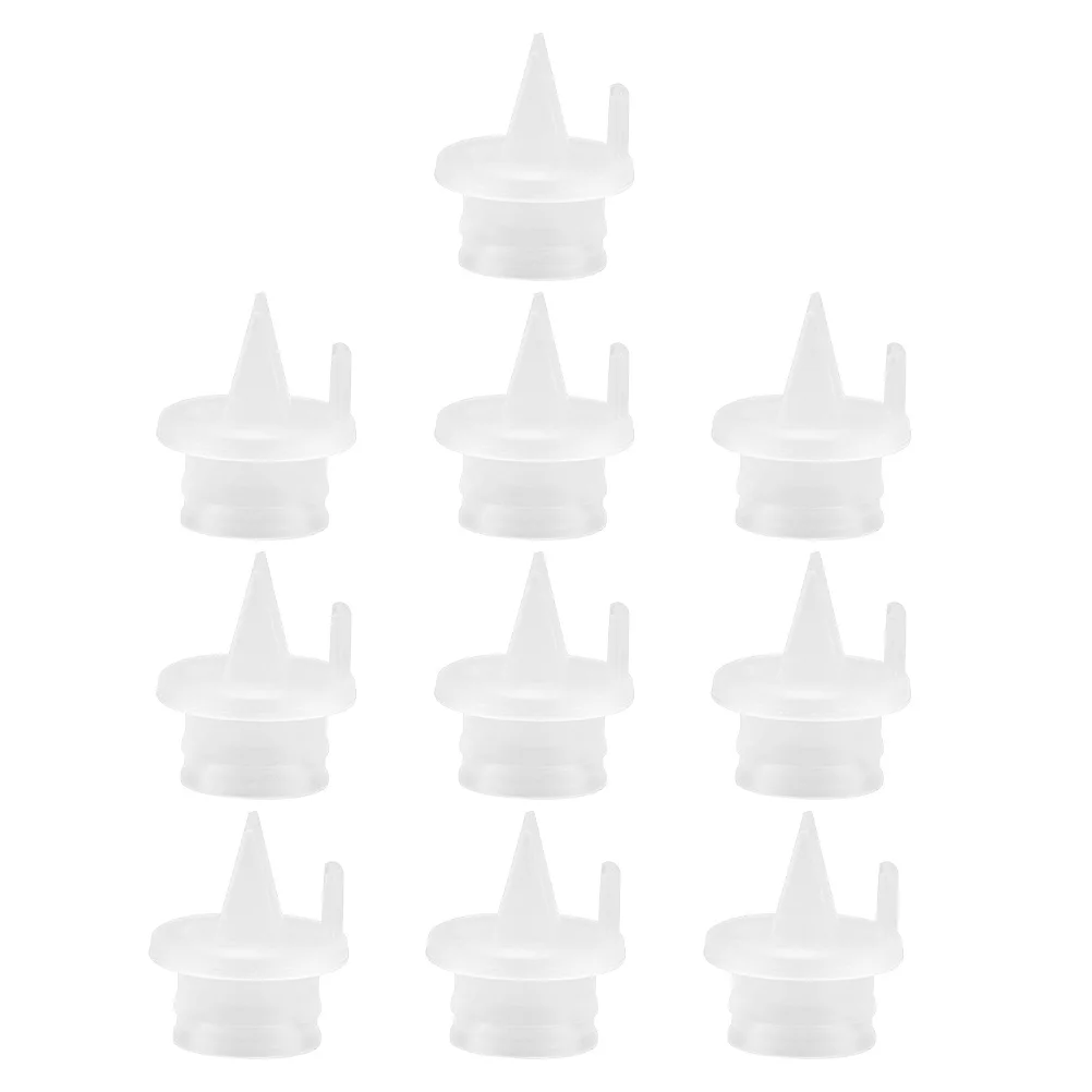 

10 шт. аксессуары для молокоотсоса, силиконовый клапан для ручного электрического насоса, дизайн с обратным потоком утконоса, матовый, прозрачный