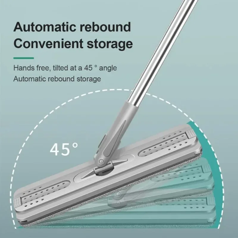 Preguiçoso Sem Espremedor De Lavagem À Mão Mop com Balde, Espessamento Mop, Separação De Água Clara, Vassoura De Secagem Automática, Limpeza Do Chão