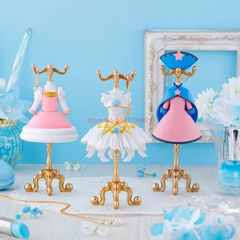 Bandai Genuine Gashapon 12cm Kinomoto Sakura Capsule 2 Dummy Hanger Dress Anime Action Figure Collection Ornament Models Toys