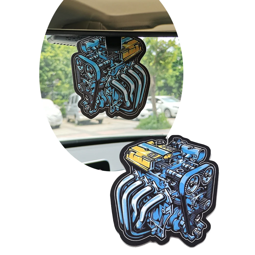 1PCS JDM Culture Racing Auto Scent Perfume Car Air Freshener Lasting Fragrance Hanging Car Eungine Perfume Accessories