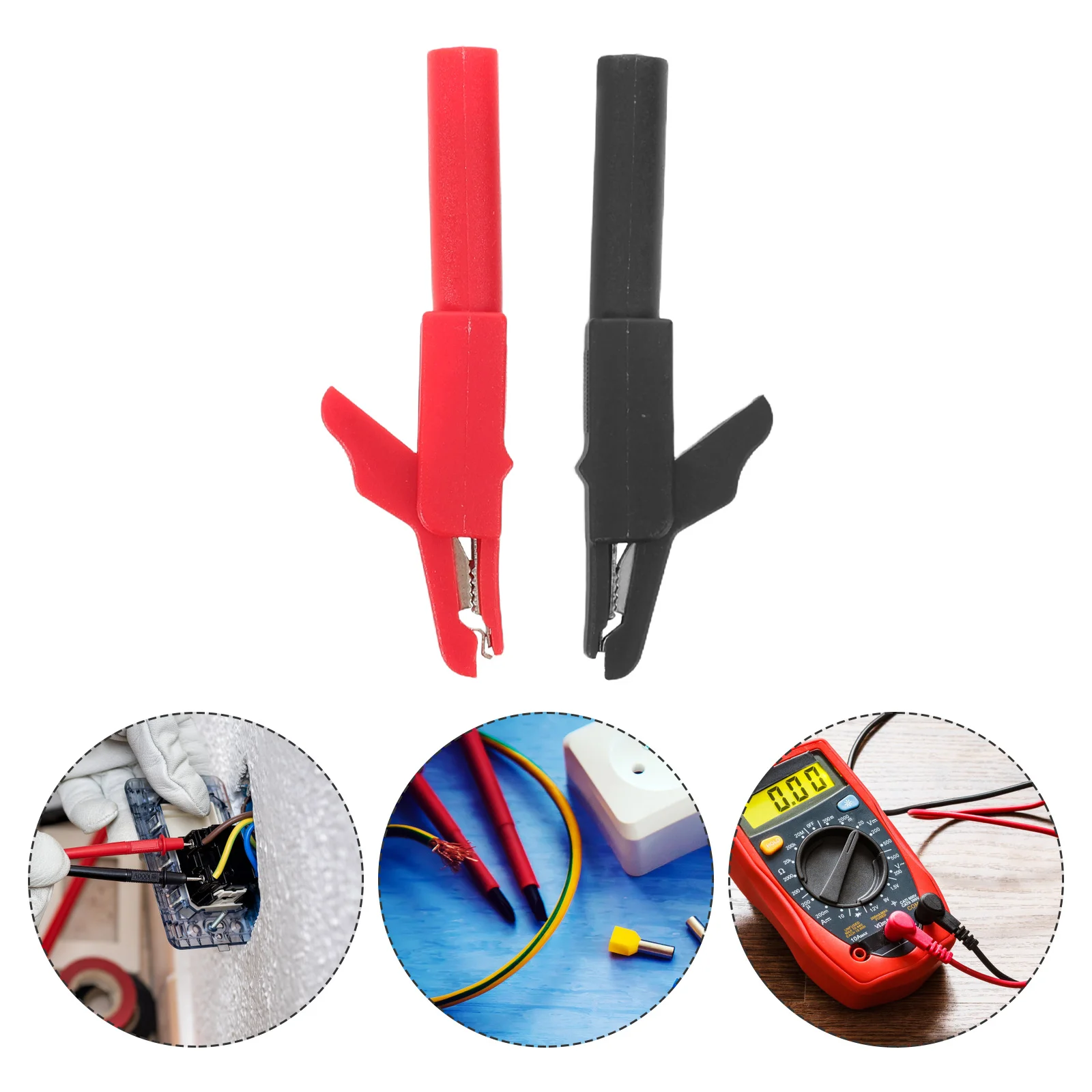 

10pcs Multimeter Test Leads Kit Insulated Alligator Clips 4Mm Banana Plug Electrical Test Clamps For Automotive Tools Laboratory