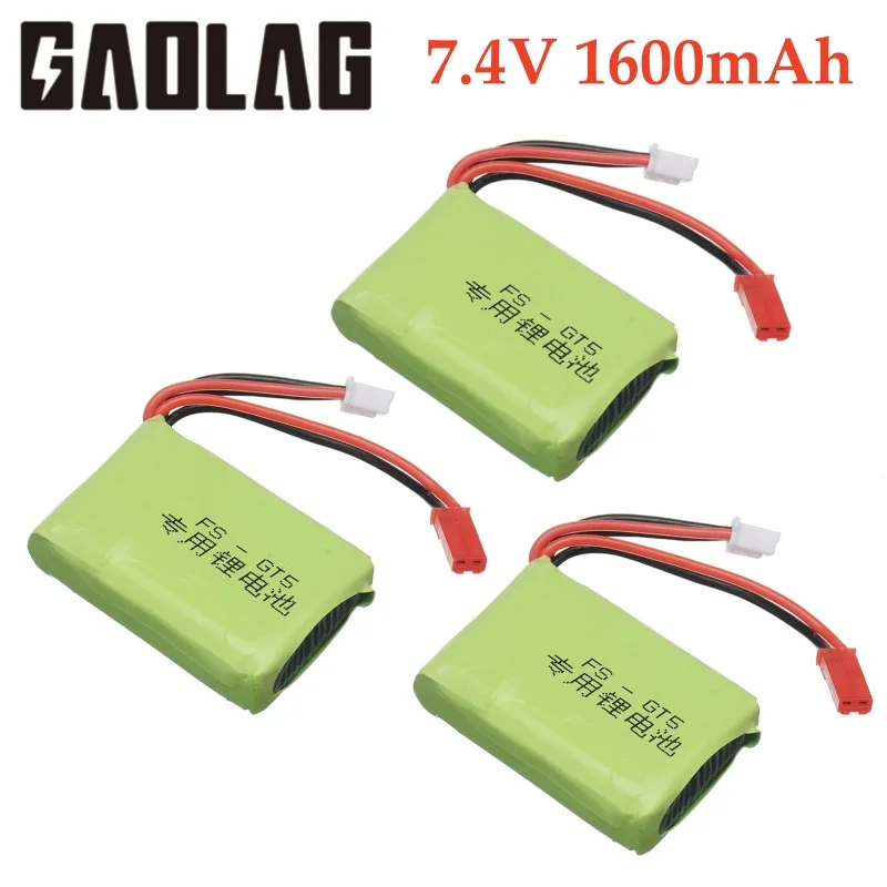 Upgrade 7.4V 1600mAh Lipo Battery For Flysky FS-GT5 Transmitter RC Models Parts Toys Accessories For MC6C MCE7 7.4v Battery