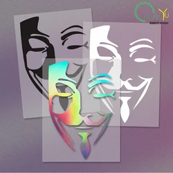 V-shaped Hate Mask, Window Glass, Car Body Sticker, Detachment Reflective Personalized Car Sticker