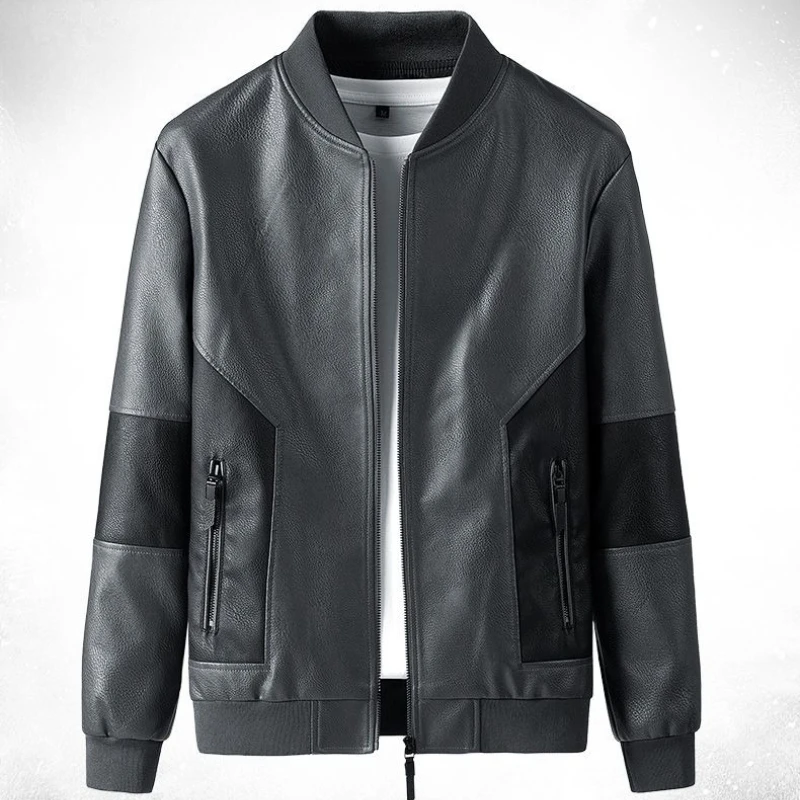 

Unisex Baseball Jacket Men's PU Leather Crossover Fashion Coat​