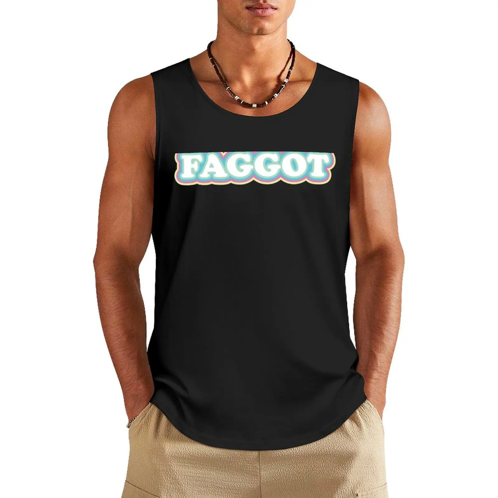 

Faggot Tank Top T-shirt for fitness gym clothes man fitness clothing for men sleeveless vests