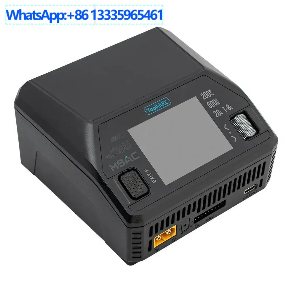 Multifunktionales Ladegerät ToolkitRC Neu M8AC AC200WDC600W @20A Schnellladung 65W 8S